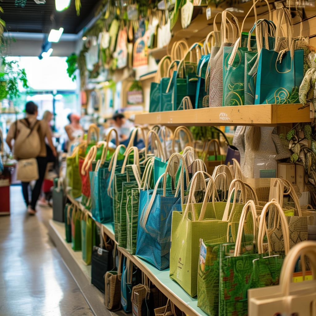 临高礼品店生物降解购物袋批发市场：环保定制新选择