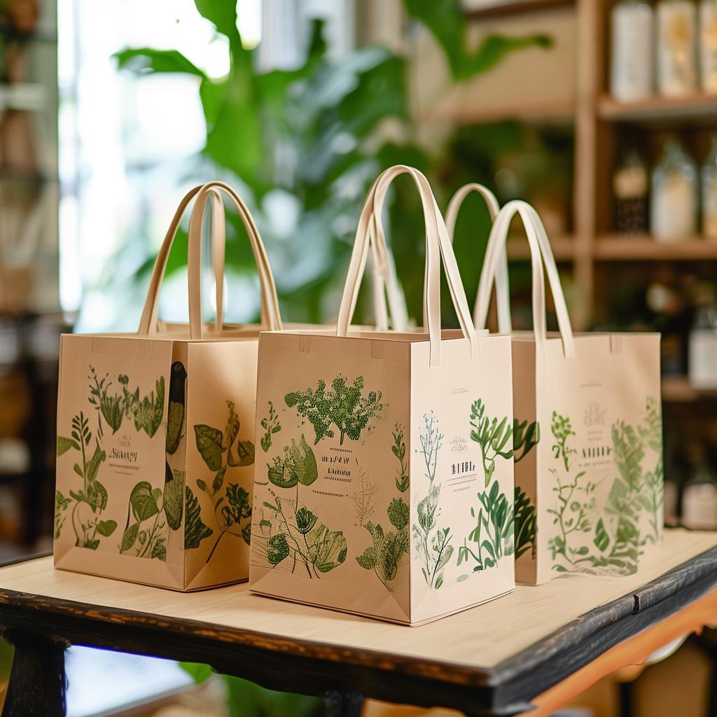 礼品店专用生物降解购物袋：环保与定制的完美结合