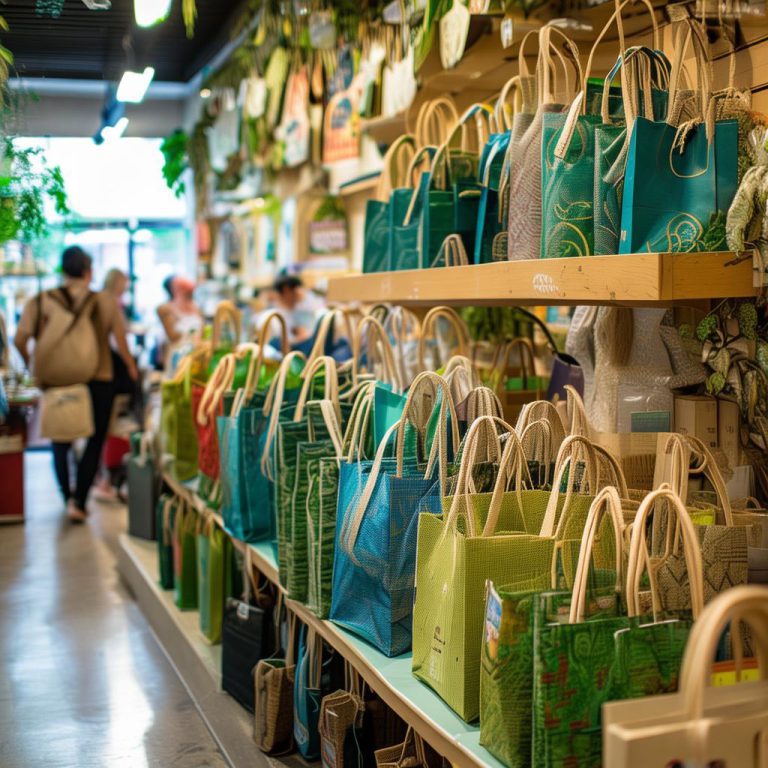临高礼品店生物降解购物袋批发市场：环保定制新选择