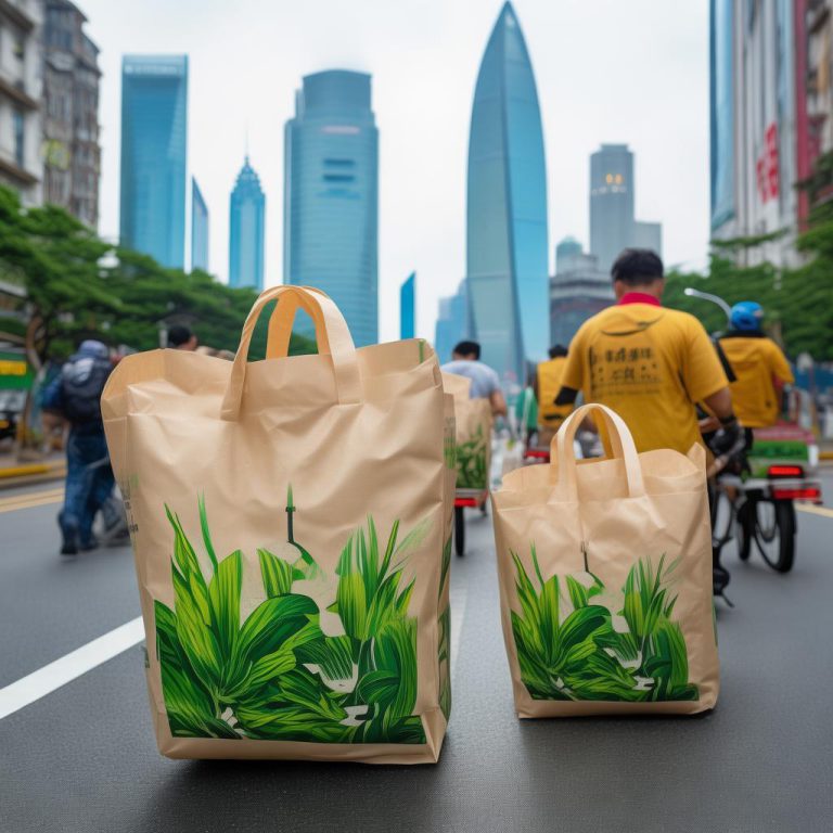 广州外卖用生物降解购物袋：环保新趋势