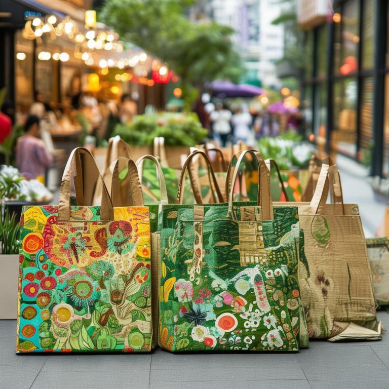 临高化妆品店生物降解购物袋批发市场：环保定制新选择